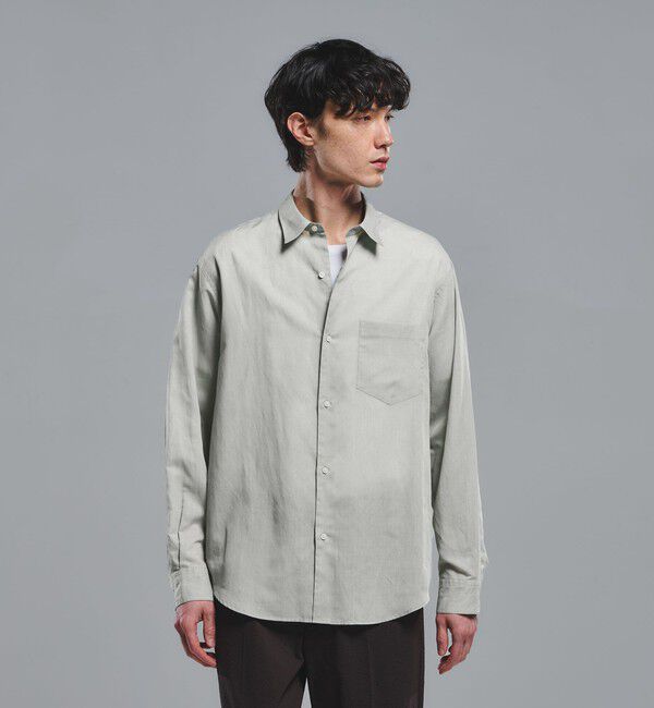 UNITED ARROWS green label relaxing「ラミー ミックス ジャストルーズ 長袖 シャツ」|シャツ・ブラウス|