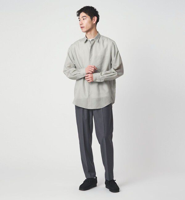 UNITED ARROWS green label relaxing「ラミー ミックス ジャストルーズ 長袖 シャツ」|シャツ・ブラウス|