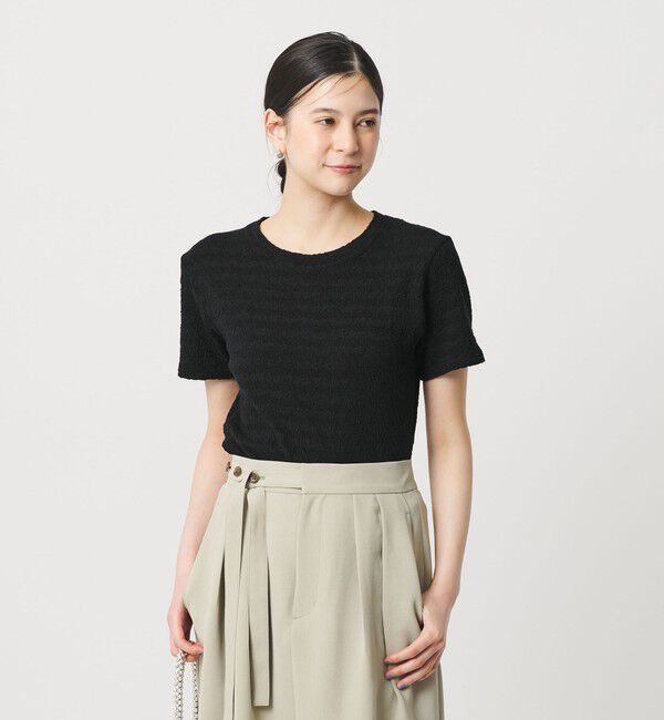 BEAUTY&YOUTH UNITED ARROWS「ジャガード コンパクト ショートスリーブTシャツ」|Tシャツ・カットソー|