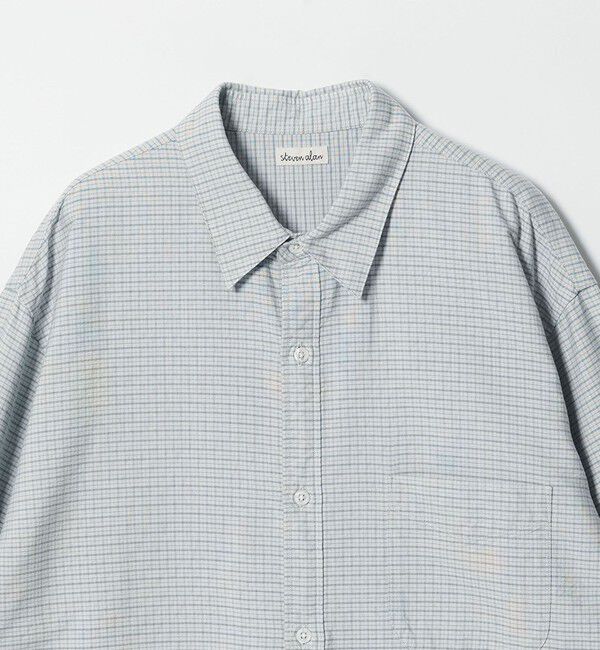 STEVEN ALAN「＜Steven Alan＞ ドレープ オックス チェック レギュラーカラー シャツ LOOSE」|シャツ・ブラウス|