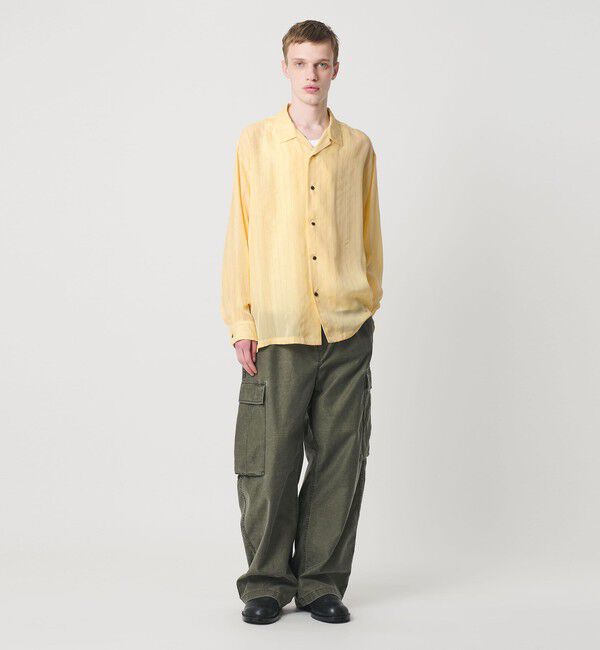 MONKEY TIME「フィブリル キュプラ ストライプ シャツ」|シャツ・ブラウス|