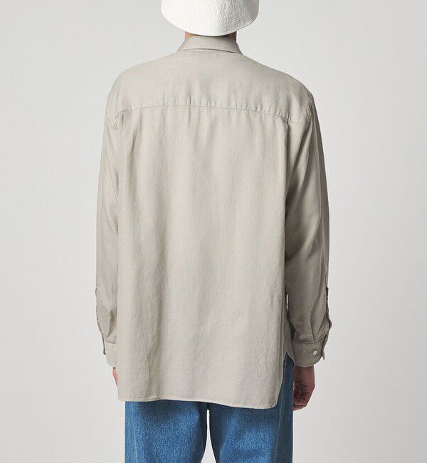 STEVEN ALAN「＜Steven Alan＞ ドレープ コードレーン レギュラーカラー シャツ LOOSE」|シャツ・ブラウス|