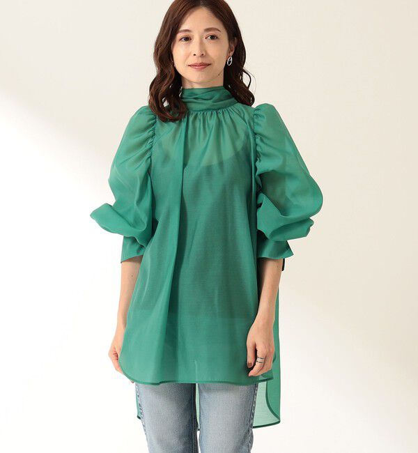 Demi-Luxe BEAMS 「オーガンジー リボンブラウス」|シャツ・ブラウス|