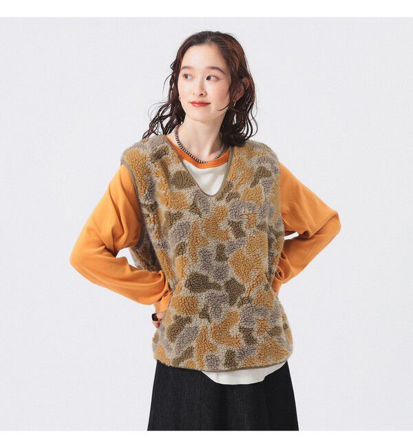 BEAMSBOY「ジャガード ボア プルオーバー」|ベスト・ジレ|