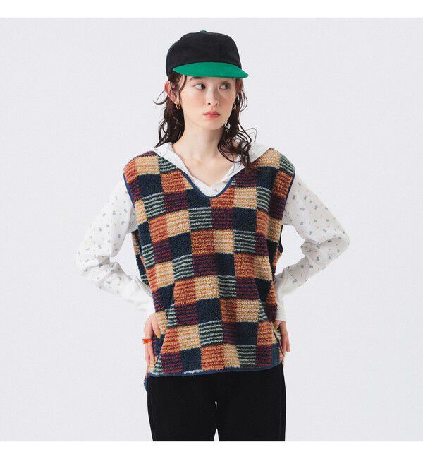 BEAMSBOY「ジャガード ボア プルオーバー」|ベスト・ジレ|MULTI