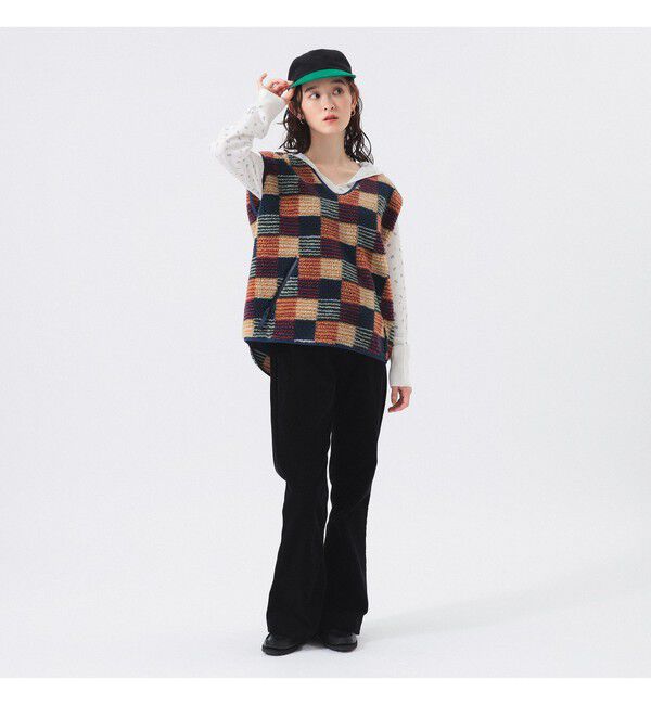 BEAMSBOY「ジャガード ボア プルオーバー」|ベスト・ジレ|