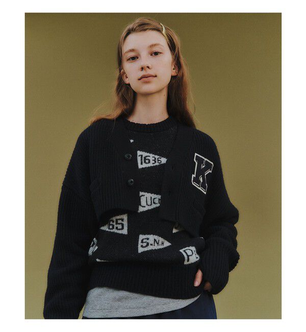 BEAMSBOY「ペナント ニット プルオーバー」|ニット・セーター|