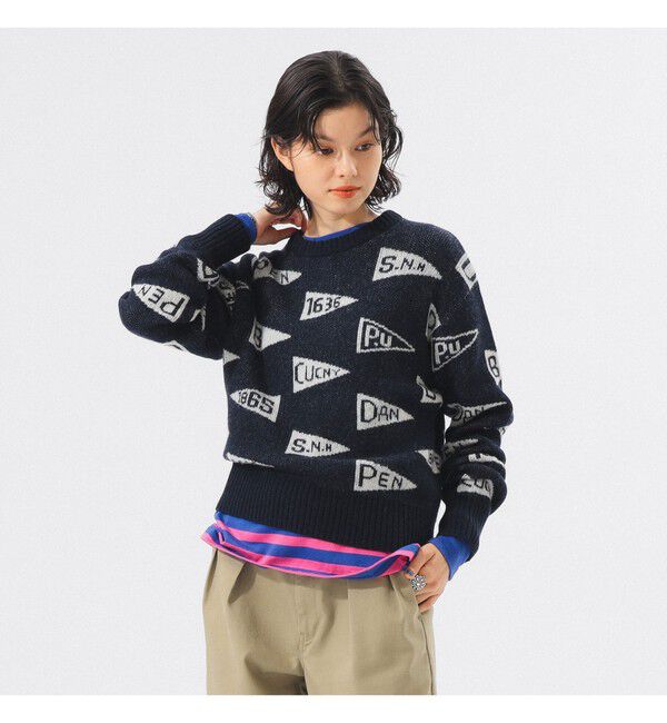 BEAMSBOY「ペナント ニット プルオーバー」|ニット・セーター|