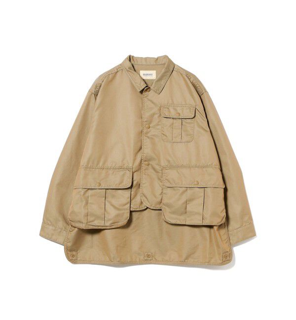 BEAMSBOY「シャンブレー ギャバ ショート フィッシング ジャケット」|ブルゾン・スタジャン|