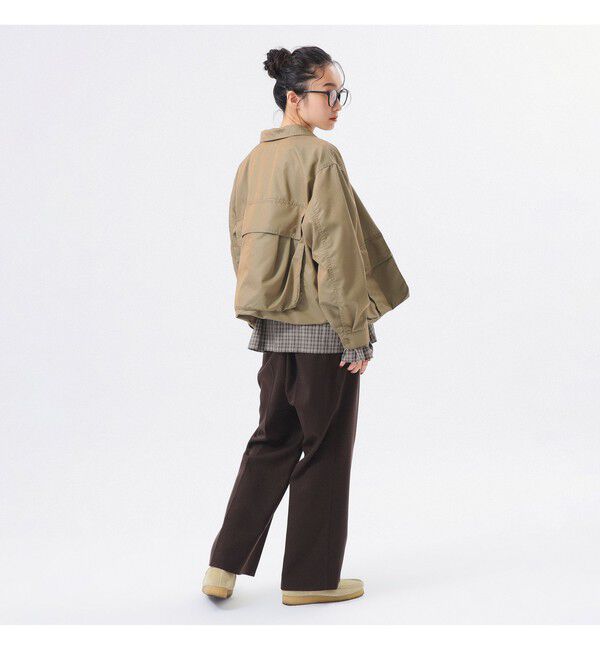 BEAMSBOY「シャンブレー ギャバ ショート フィッシング ジャケット」|ブルゾン・スタジャン|