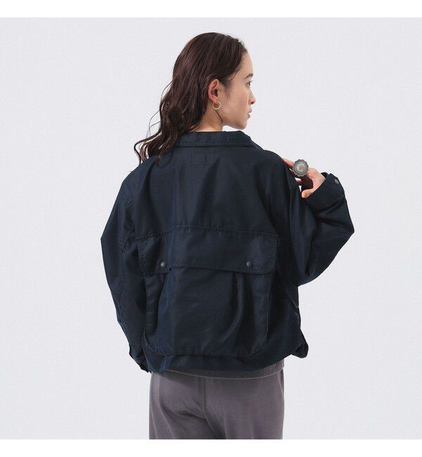 BEAMSBOY「シャンブレー ギャバ ショート フィッシング ジャケット」|ブルゾン・スタジャン|