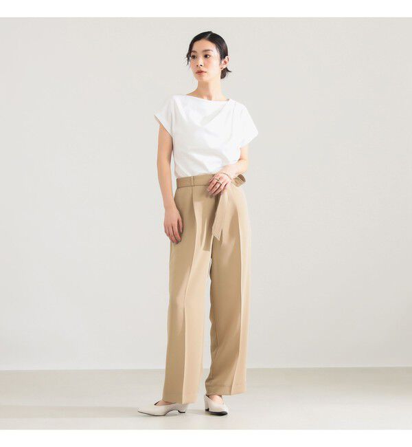 Demi-Luxe BEAMS 「ストレッチサテン タックパンツ」|チノ|