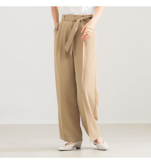 Demi-Luxe BEAMS 「ストレッチサテン タックパンツ」|チノ|