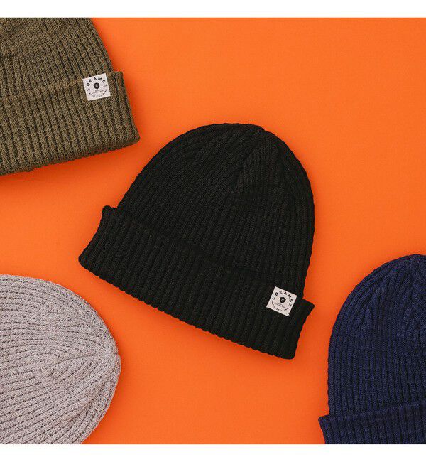BEAMS「BEAMS / ルーズ ビーニー」|ハット|BLACK