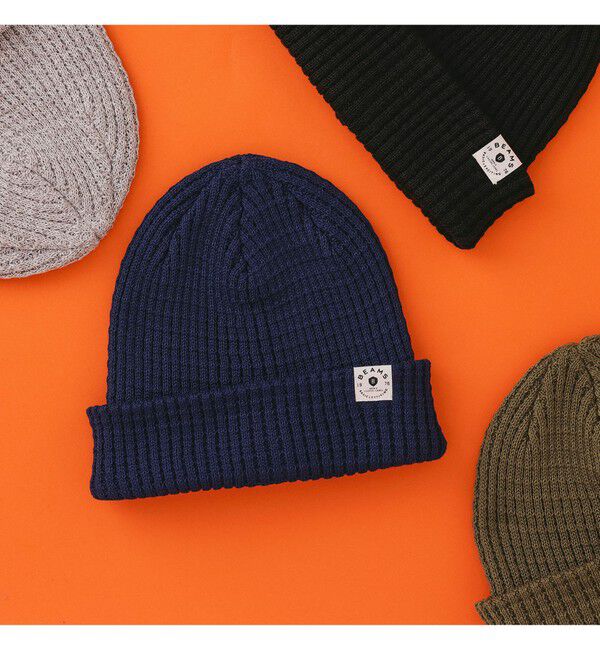 BEAMS「BEAMS / ルーズ ビーニー」|ハット|NAVY