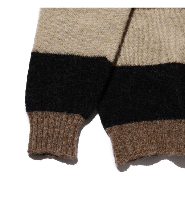 BEAMS PLUS「ストライプクルーネック シャギーニット」|ニット・セーター|