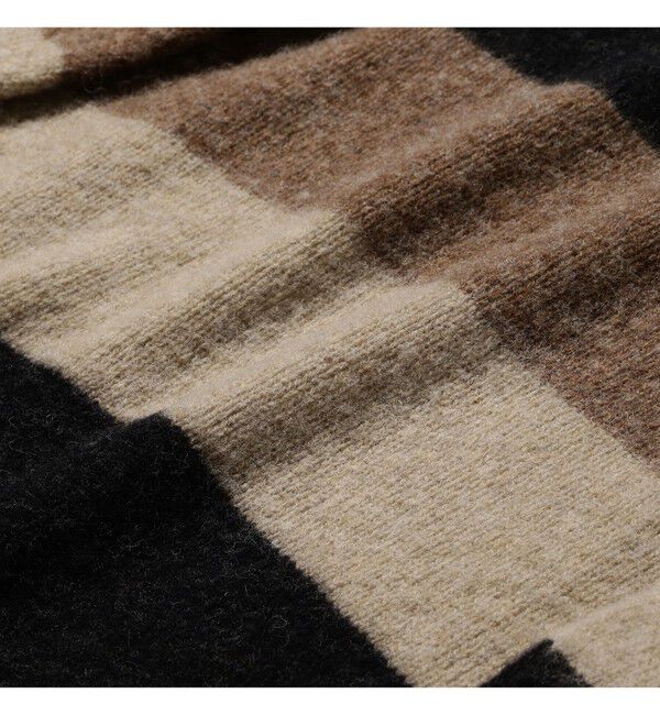 BEAMS PLUS「ストライプクルーネック シャギーニット」|ニット・セーター|