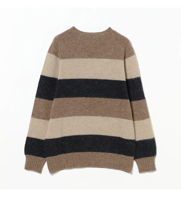 BEAMS PLUS「ストライプクルーネック シャギーニット」|ニット・セーター|