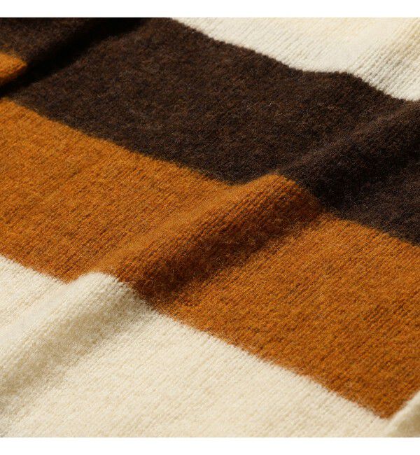 BEAMS PLUS「ストライプクルーネック シャギーニット」|ニット・セーター|