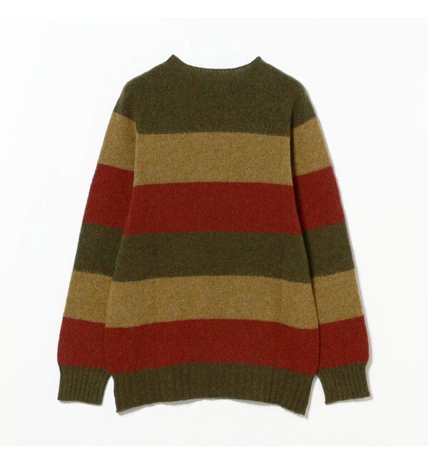 BEAMS PLUS「ストライプクルーネック シャギーニット」|ニット・セーター|