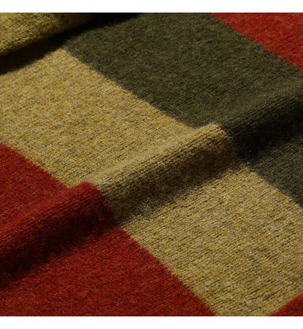 BEAMS PLUS「ストライプクルーネック シャギーニット」|ニット・セーター|