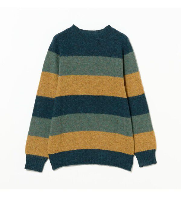 BEAMS PLUS「ストライプクルーネック シャギーニット」|ニット・セーター|