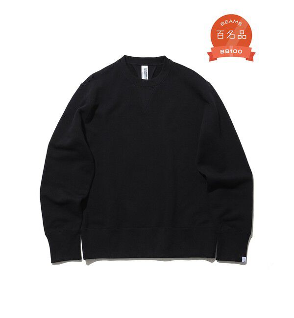 BEAMS PLUS「【別注】LOOPWHEELER / Sweat Crew Neck」|スウェット・ジャージ|〇BLACK