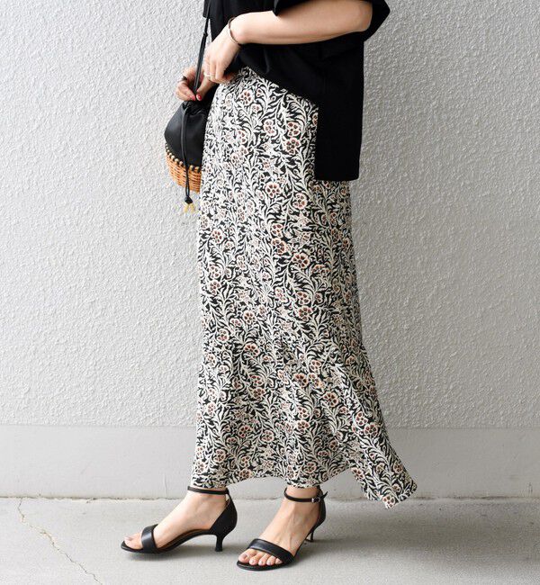 SHIPS for women「〈手洗い可能〉DEVEAUX プリントマーメイドスカート」|スカート|