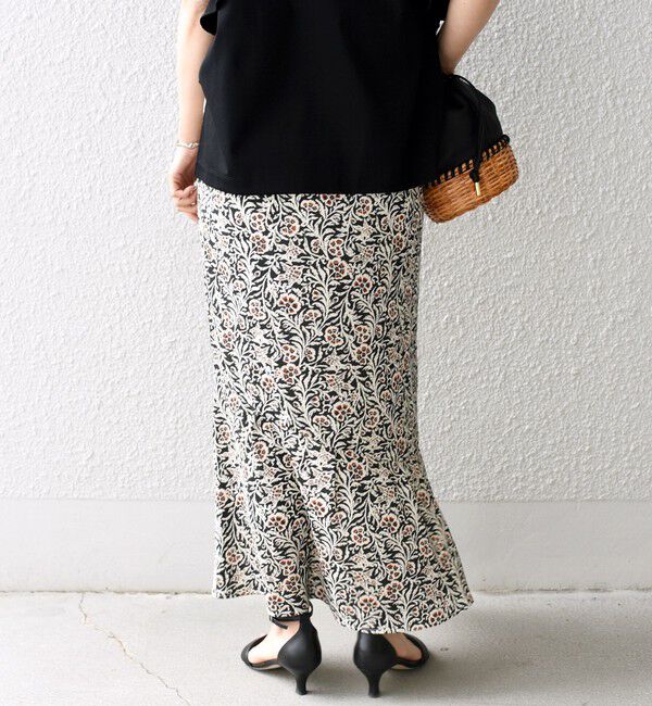 SHIPS for women「〈手洗い可能〉DEVEAUX プリントマーメイドスカート」|スカート|