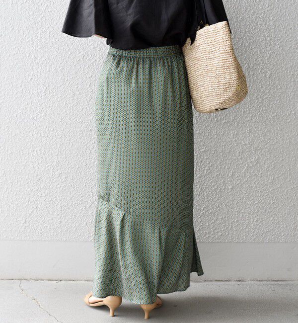 SHIPS for women「〈手洗い可能〉DEVEAUX プリントマーメイドスカート」|スカート|