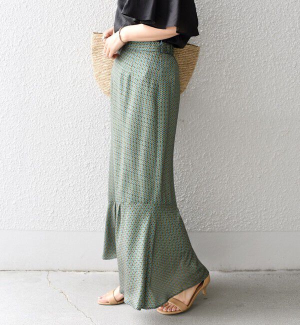 SHIPS for women「〈手洗い可能〉DEVEAUX プリントマーメイドスカート」|スカート|