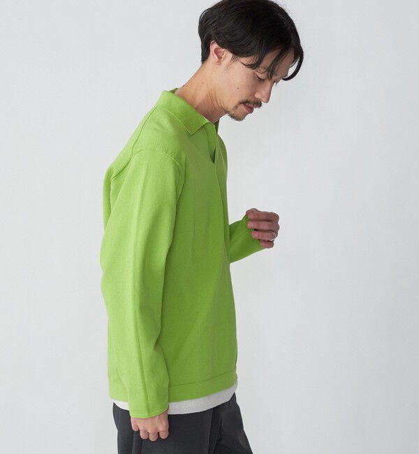 SHIPS「SHIPS:〈手洗い可能〉14ゲージ TEXBRID(R) ミラノリブ スキッパー ポロシャツ」|Tシャツ・カットソー|