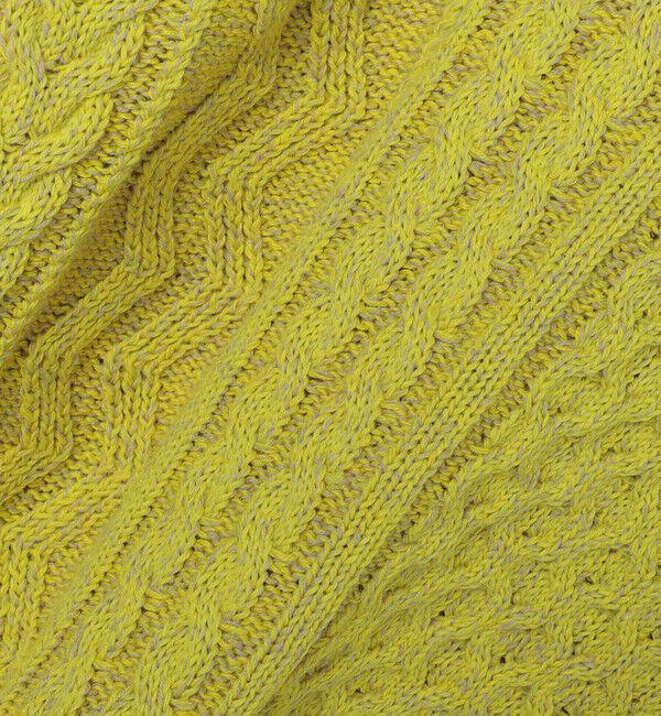 SHIPS「SHIPS:〈手洗い可能〉リネン/コットン TEXBRID(R) ランダムアラン クルーネックニット」|ニット・セーター|