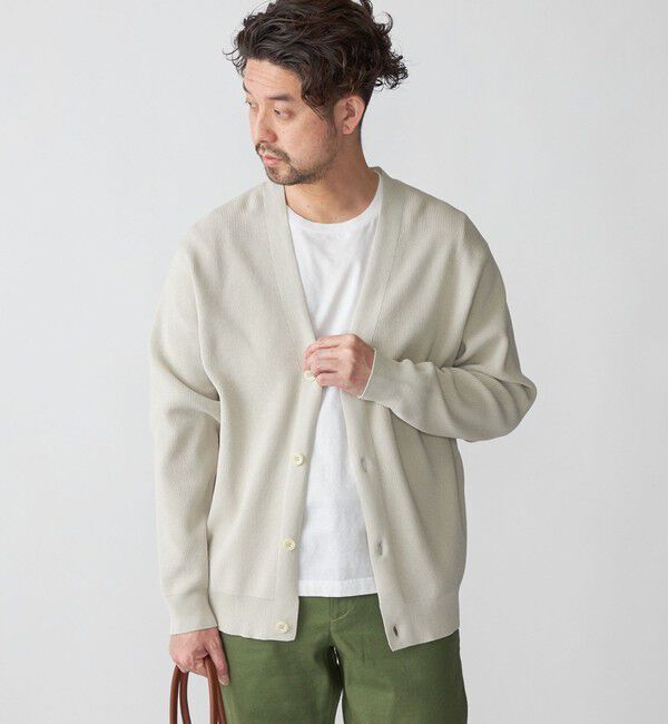 SHIPS「SHIPS:〈手洗い可能〉12ゲージ ペーパーヤーン Vネック カーディガン」|カーディガン|