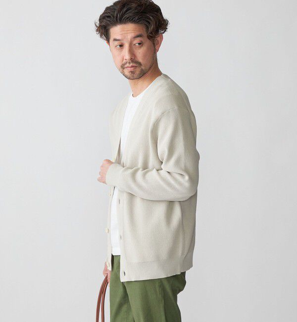 SHIPS「SHIPS:〈手洗い可能〉12ゲージ ペーパーヤーン Vネック カーディガン」|カーディガン|