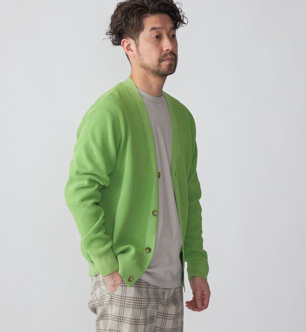 SHIPS「SHIPS:〈手洗い可能〉12ゲージ ペーパーヤーン Vネック カーディガン」|カーディガン|