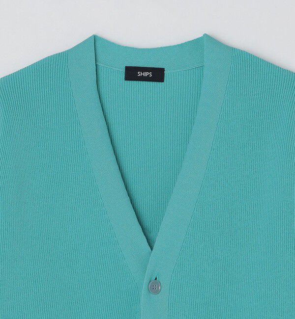 SHIPS「SHIPS:〈手洗い可能〉12ゲージ ペーパーヤーン Vネック カーディガン」|カーディガン|