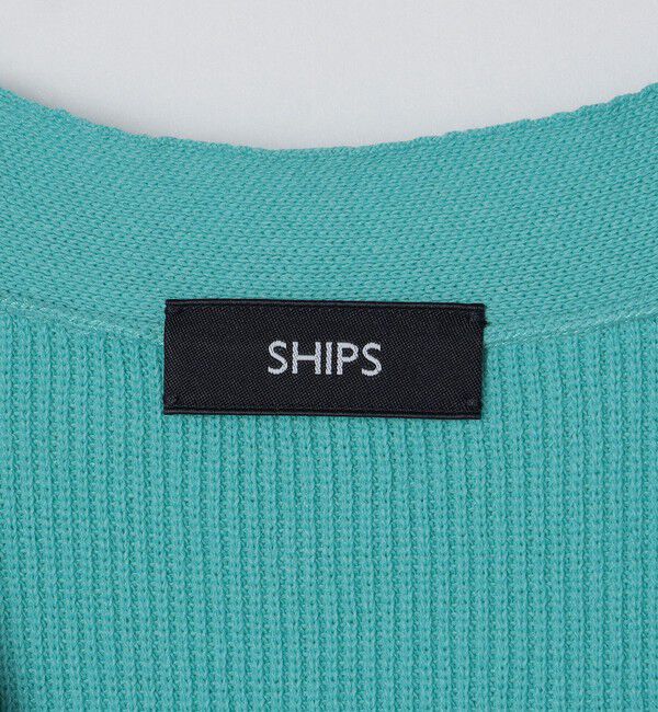 SHIPS「SHIPS:〈手洗い可能〉12ゲージ ペーパーヤーン Vネック カーディガン」|カーディガン|