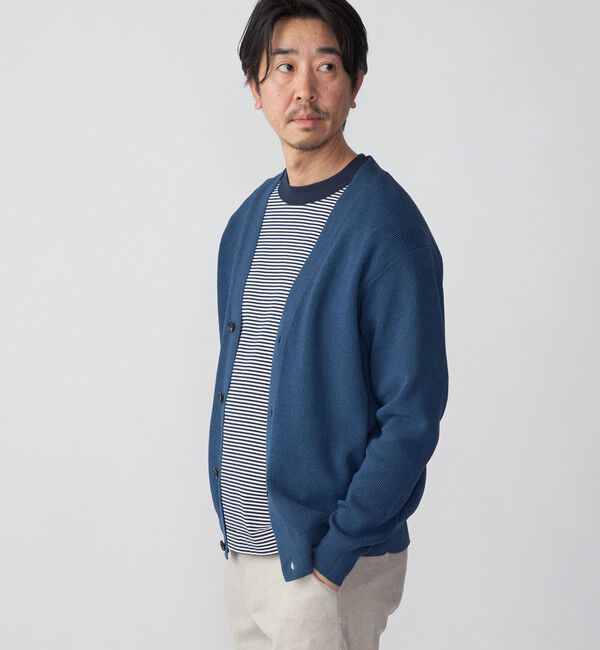 SHIPS「SHIPS:〈手洗い可能〉12ゲージ ペーパーヤーン Vネック カーディガン」|カーディガン|