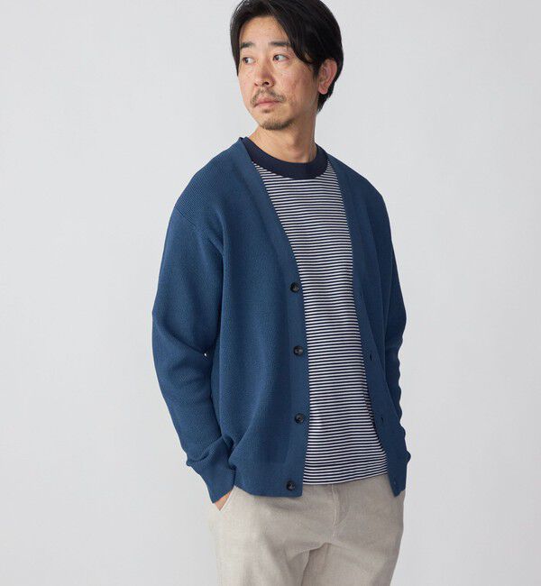 SHIPS「SHIPS:〈手洗い可能〉12ゲージ ペーパーヤーン Vネック カーディガン」|カーディガン|