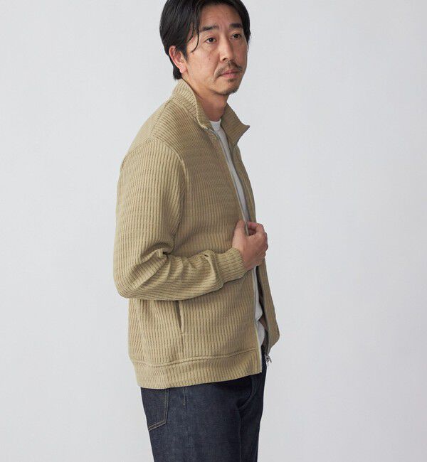 SHIPS「SHIPS: クォーター ゲージ ハイジップ スタンドブルゾン カーディガン」|カーディガン|