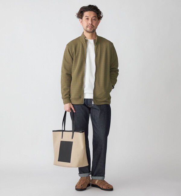 SHIPS「SHIPS: クォーター ゲージ ハイジップ スタンドブルゾン カーディガン」|カーディガン|