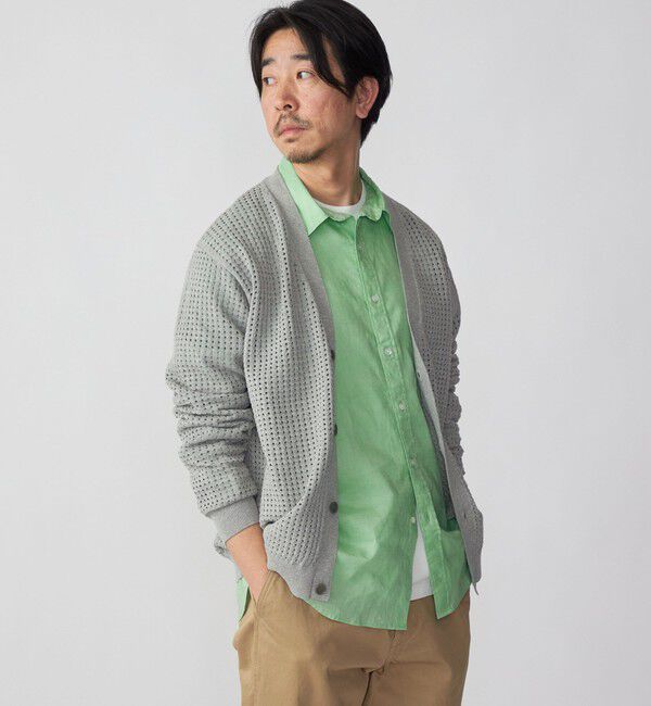 SHIPS「SHIPS:〈手洗い可能〉12ゲージ クロシェライク アイレット カーディガン」|カーディガン|