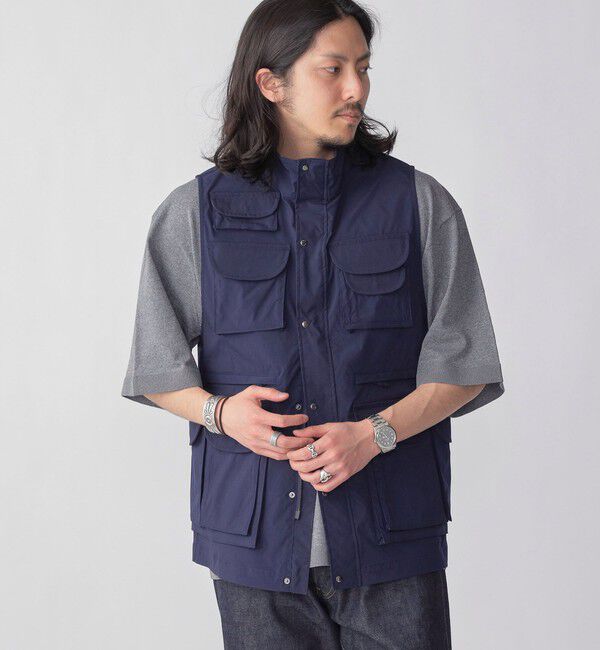 SHIPS「【SHIPS別注】+phenix:〈撥水〉ユーティリティーベスト (セットアップ対応)」|ダウンベスト・ベスト|ネイビー