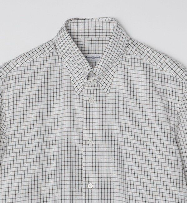 SHIPS「Errico Formicola: タブカラー タッタソールチェック シャツ」|シャツ・ブラウス|