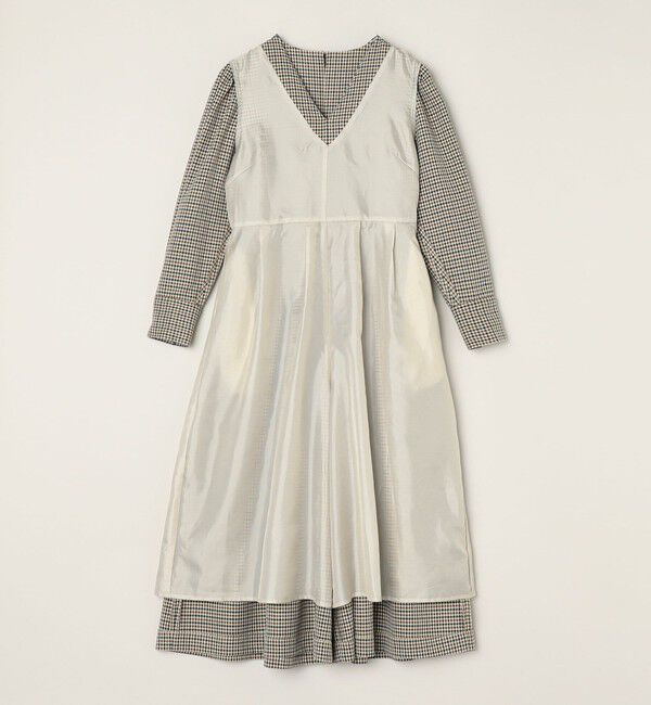 quaranciel「quaranciel:〈洗濯機可能〉チェック タック サロペット パンツ」|オールインワン|