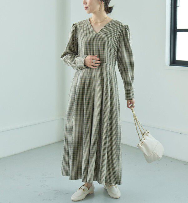 quaranciel「quaranciel:〈洗濯機可能〉チェック タック サロペット パンツ」|オールインワン|