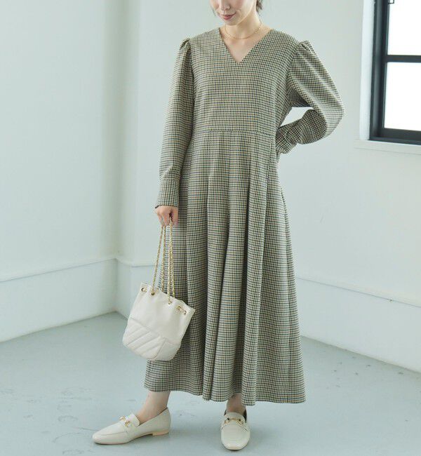 quaranciel「quaranciel:〈洗濯機可能〉チェック タック サロペット パンツ」|オールインワン|