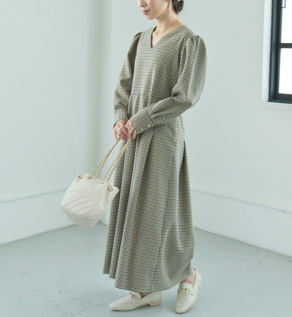 quaranciel「quaranciel:〈洗濯機可能〉チェック タック サロペット パンツ」|オールインワン|