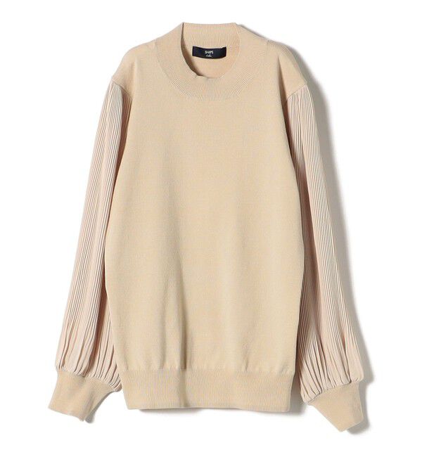 SHIPS Colors 「SHIPS Colors:〈手洗い可能〉プリーツ スリーブ コンビ ニット◇」|ニット・セーター|